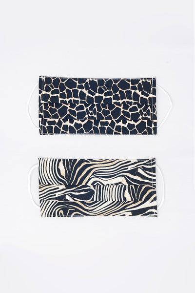 Q2 2 PACK Mix Animal Print Mask