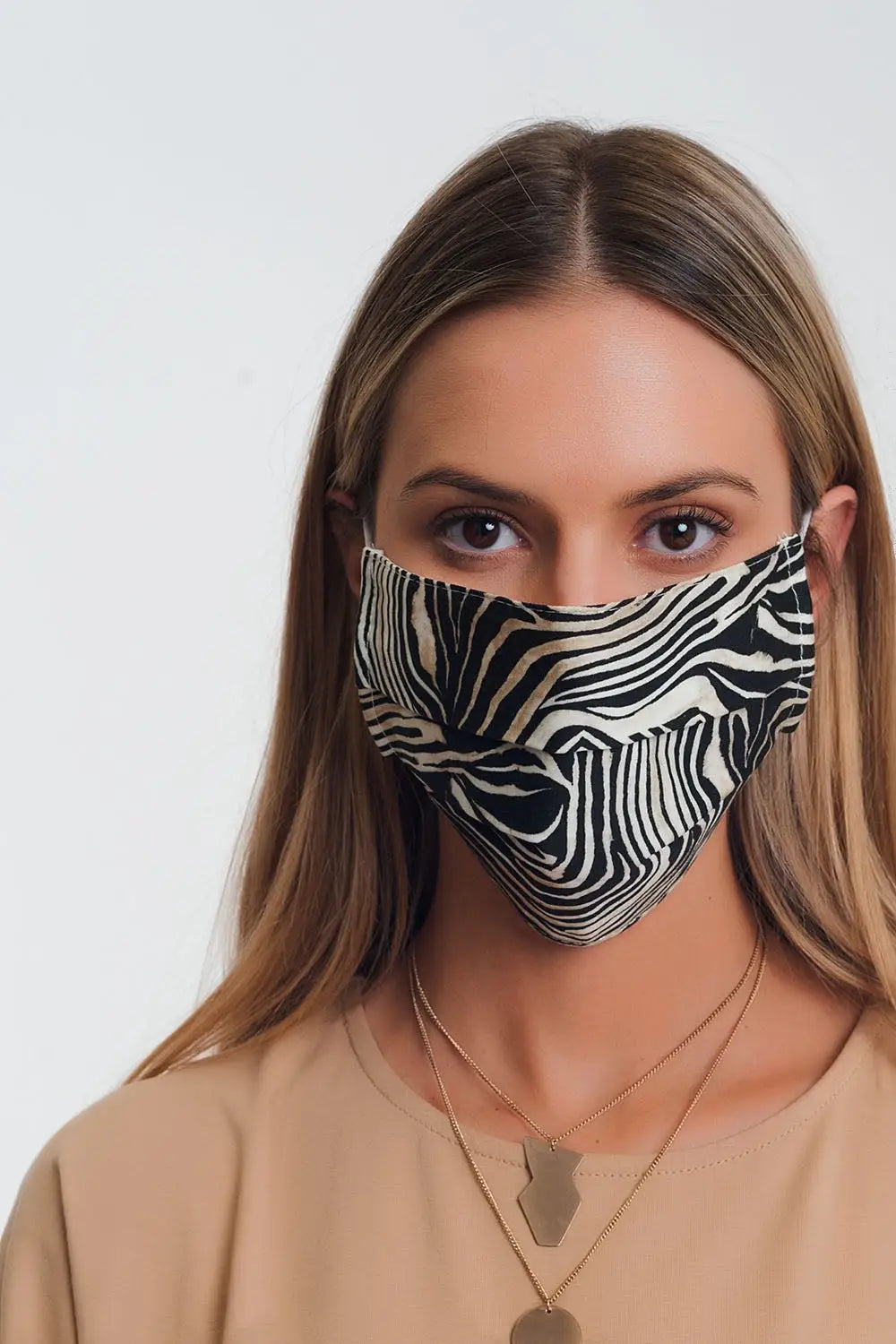 2 PACK Mix Animal Print Mask - One Size / Black - Necklaces