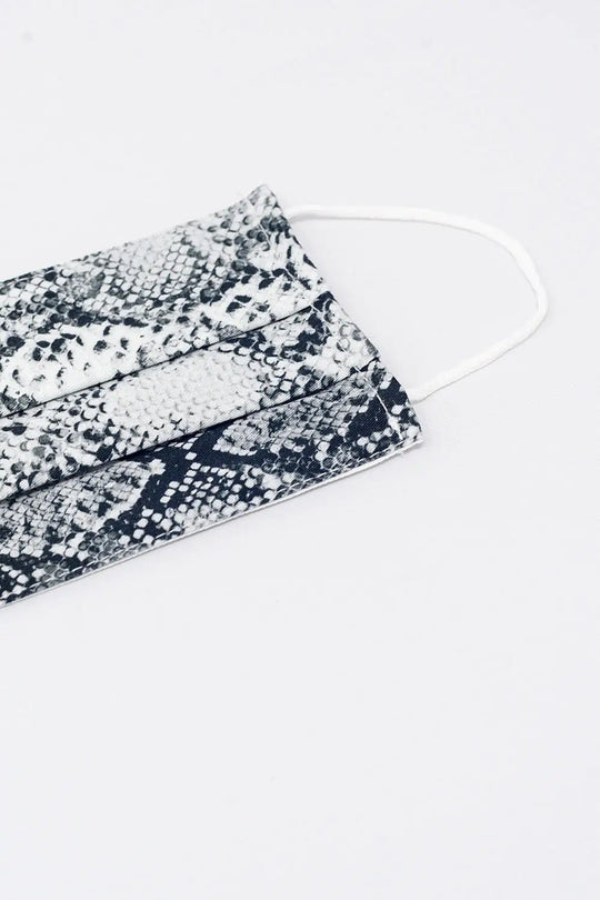 2 PACK Mix python Print Mask - One Size / Black - Necklaces