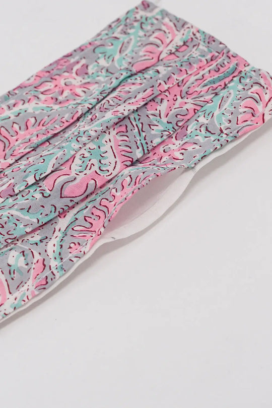 2 PACK organic cotton printed pink Mask - One Size / Pink - Necklaces