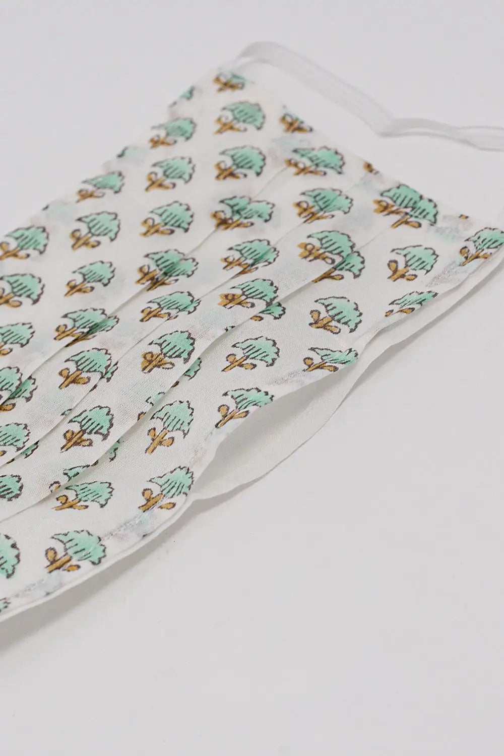 2 PACK organic cotton printed turquoise Mask - One Size / Turquoise - Necklaces