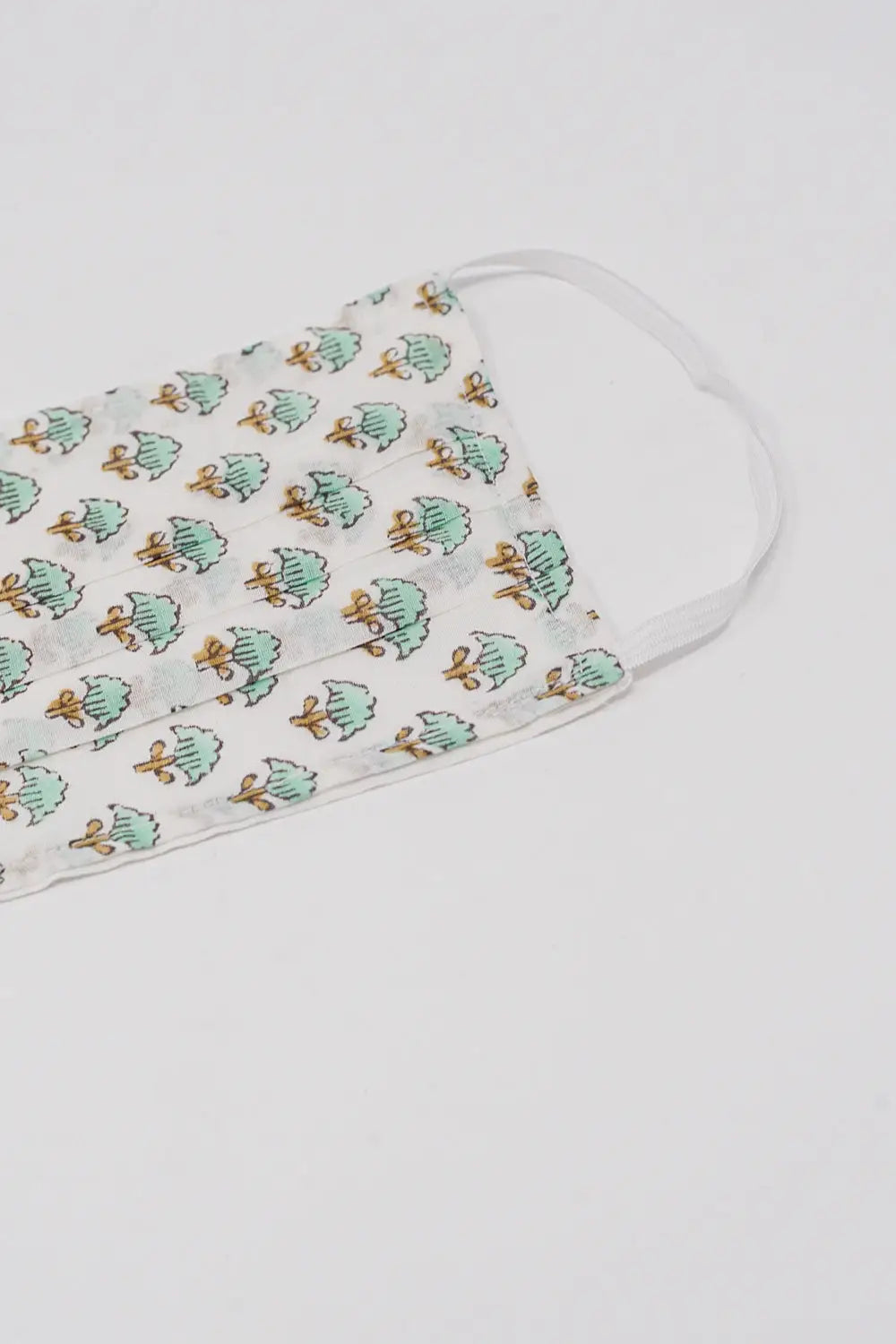 2 PACK organic cotton printed turquoise Mask - One Size / Turquoise - Necklaces
