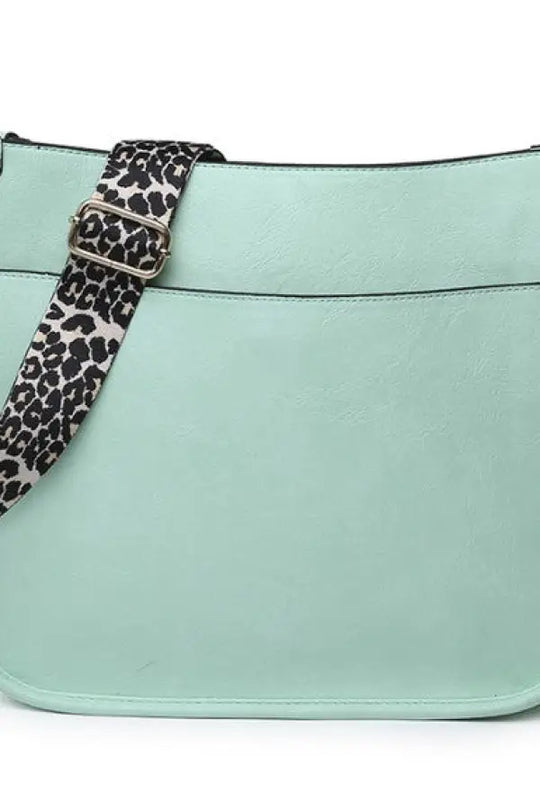 Crossbody Handbag With Leopard Animal Strap