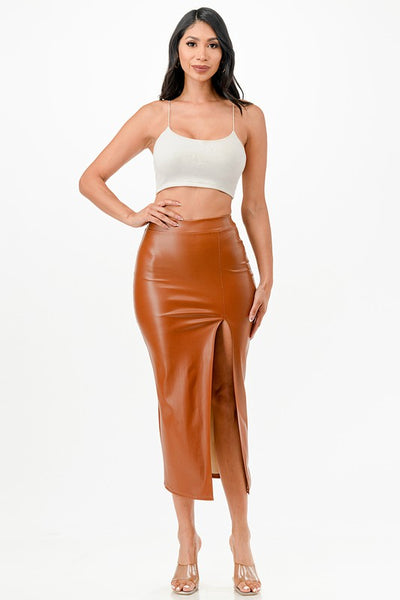 Faux Leather Pencil Skirt *More Colors