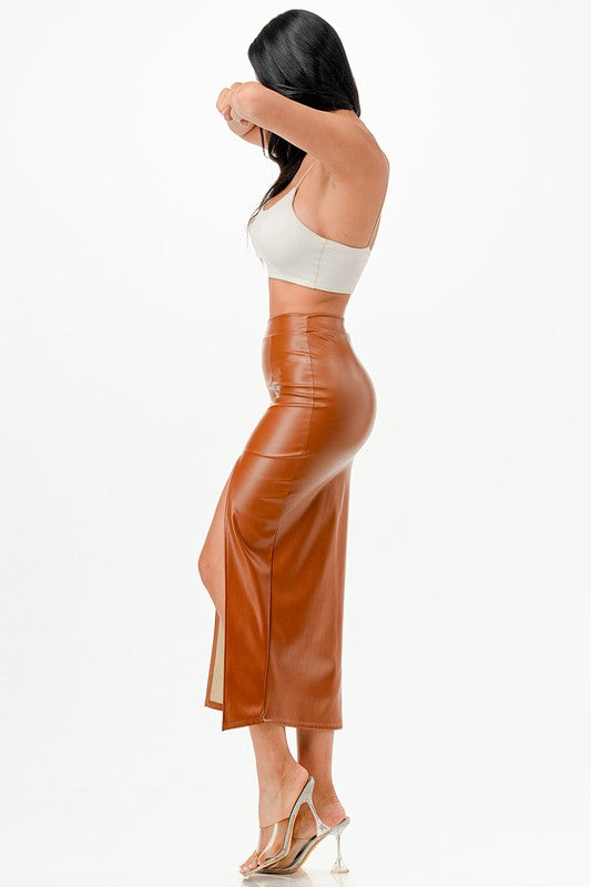 Faux Leather Pencil Skirt *More Colors