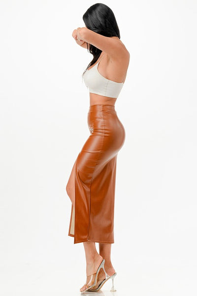 Faux Leather Pencil Skirt *More Colors