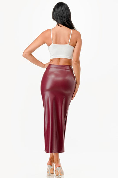 Faux Leather Pencil Skirt *More Colors