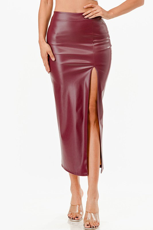 Faux Leather Pencil Skirt *More Colors