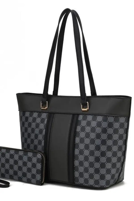 MKF Fabiola Women’s Tote Bag Wallet by Mia K - Black - Black / One Size