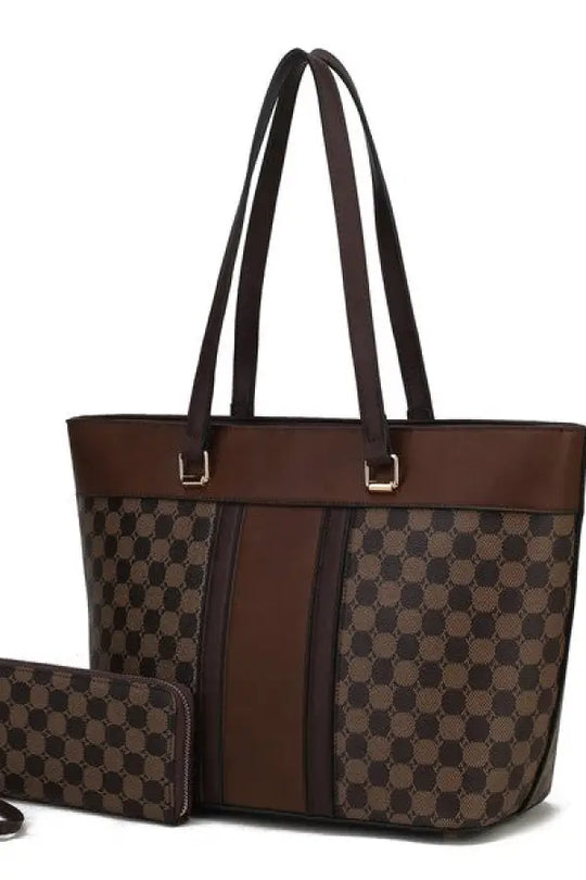 MKF Fabiola Women’s Tote Bag Wallet by Mia K - Coffee-Coffee / One Size