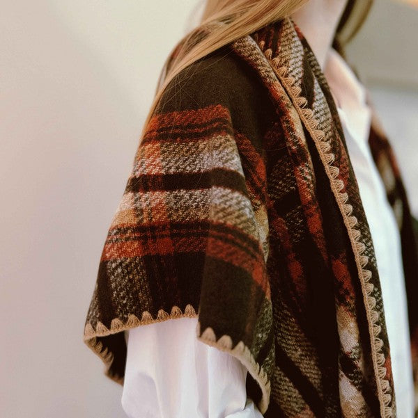 Triangle Plaid Shawl Scarf *More Colors