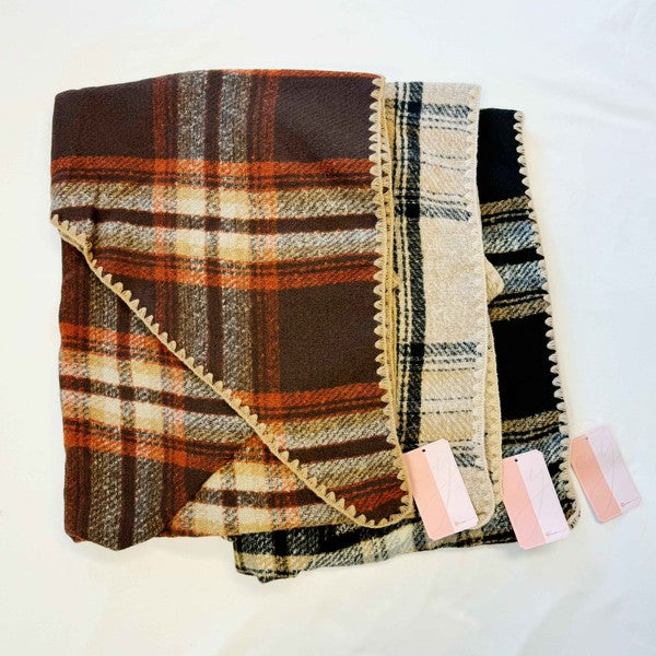 Triangle Plaid Shawl Scarf *More Colors