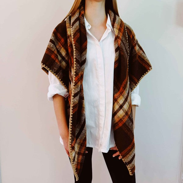 Triangle Plaid Shawl Scarf *More Colors