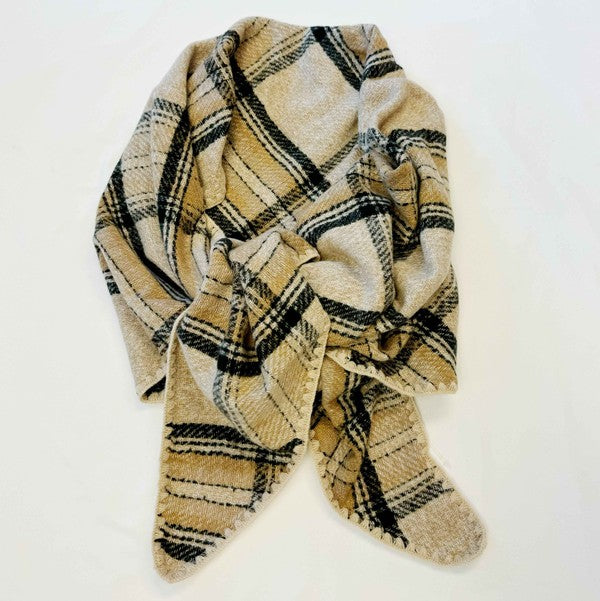 Triangle Plaid Shawl Scarf *More Colors