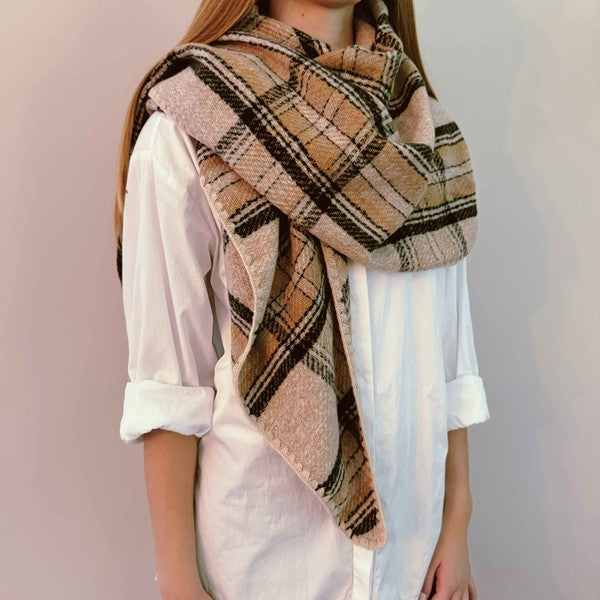 Triangle Plaid Shawl Scarf *More Colors