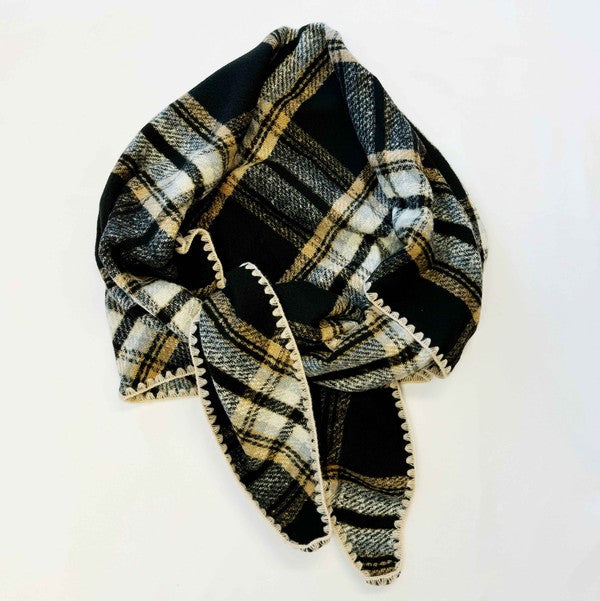 Triangle Plaid Shawl Scarf *More Colors