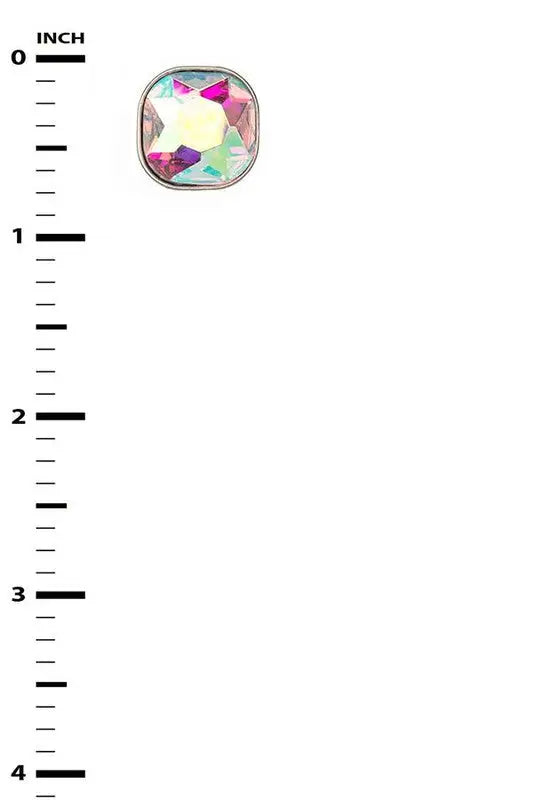 Crystal Square Stud Earrings - Jewelry