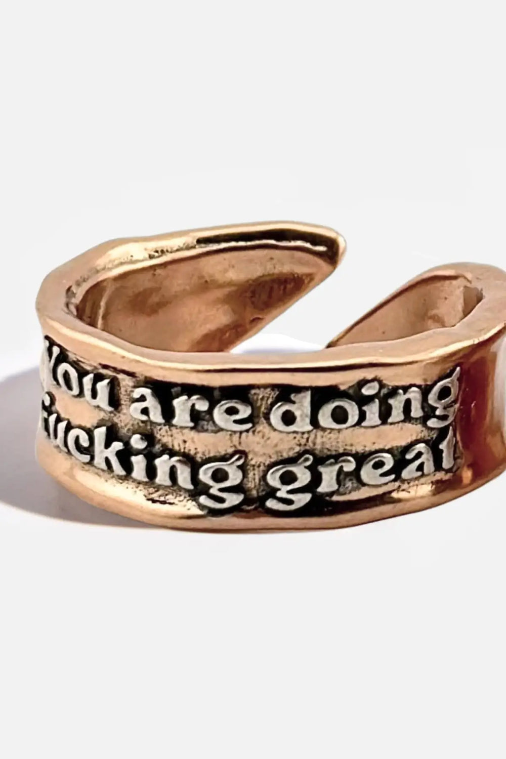 You Are Doing F*cking Great Remember Adjustable Ring