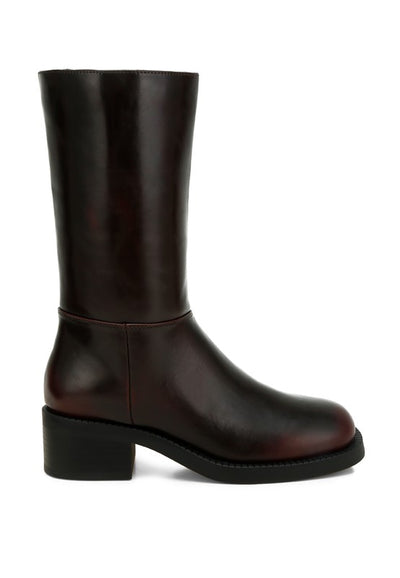 Soora Block Heel Calf Boots *Also in Brown