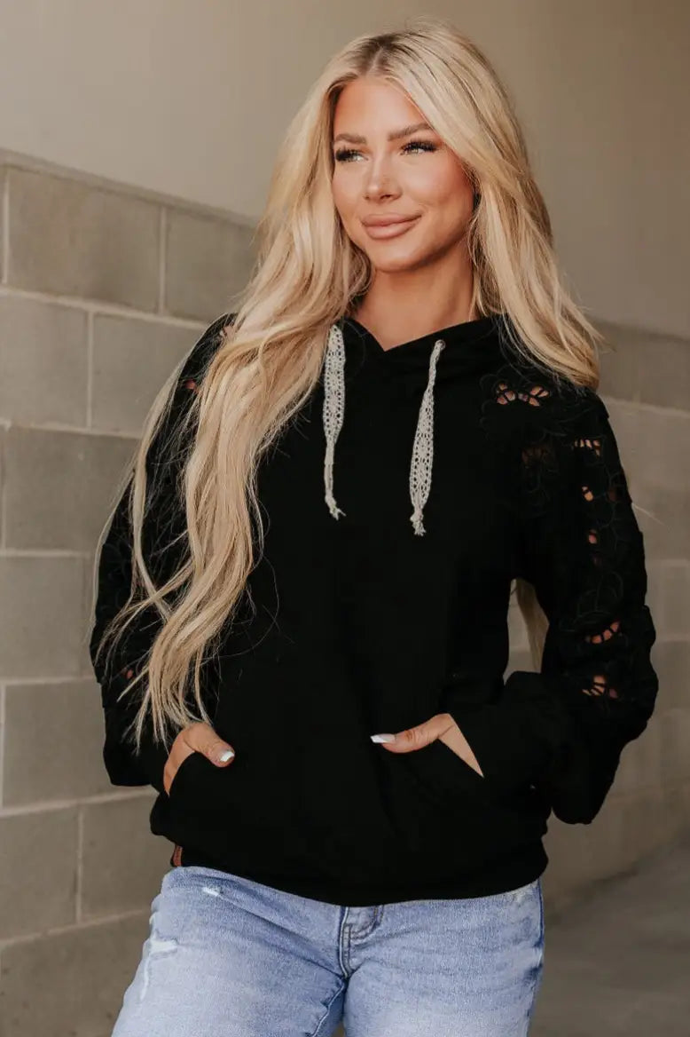 University Hoodie - Love Story Black - Tops