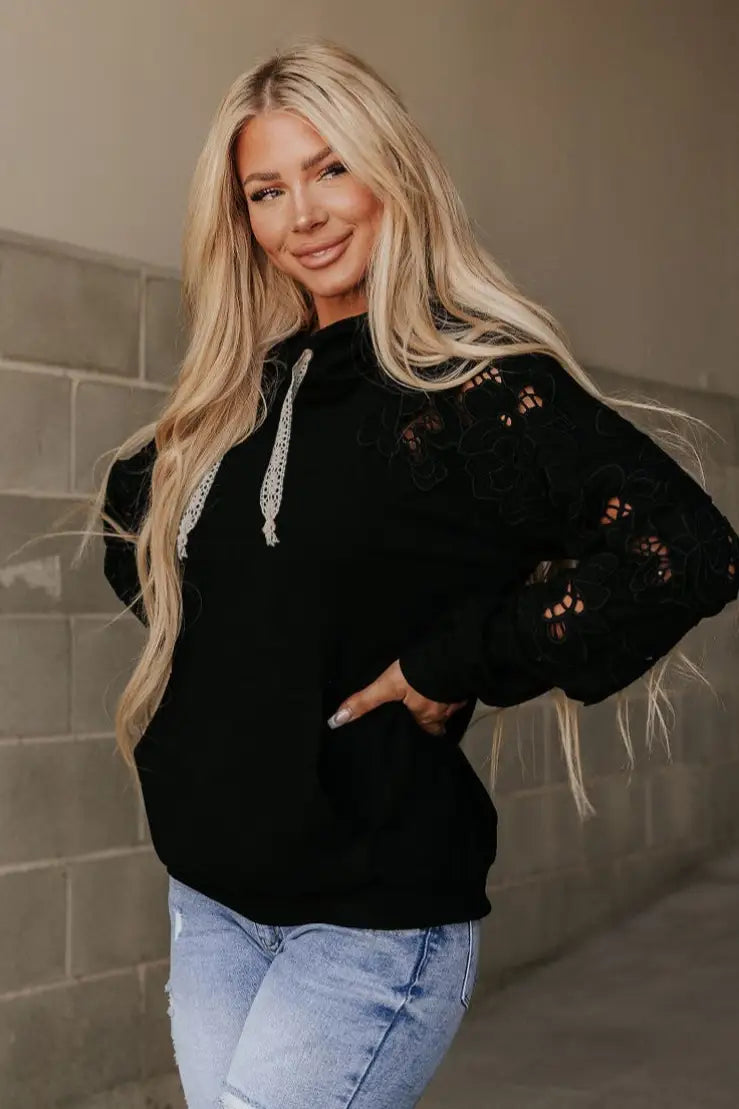 University Hoodie - Love Story Black - Tops
