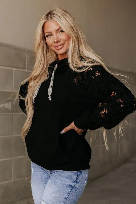 University Hoodie - Love Story Black - Tops