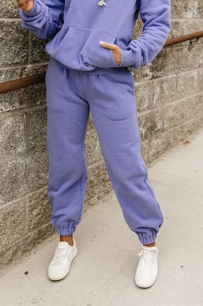 Comfort Zone Joggers - Lilac - Bottoms
