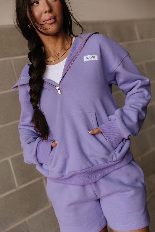 Comfort Zone HalfZip - Lavender - MELISSA JEAN