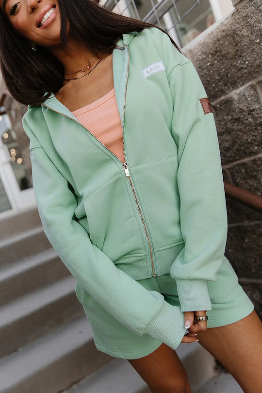 Comfort Zone FullZip - Mint - MELISSA JEAN