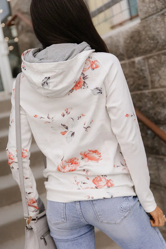 DoubleHood™ Sweatshirt - Brushed Blossoms - Tops