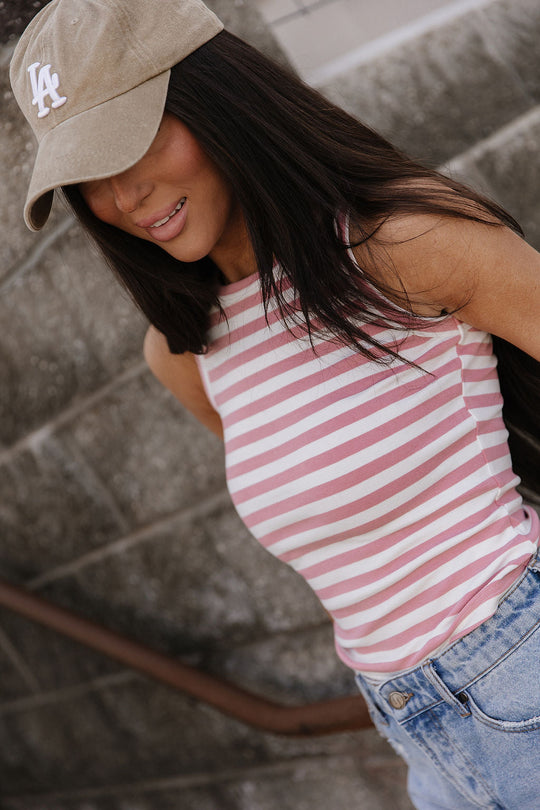 Stripe Tank - Blush - MELISSA JEAN