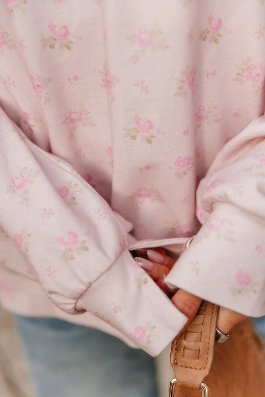 University SideSlit Pullover - Tea Rose - Tops