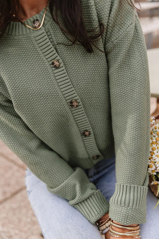Cloud Knit Cardigan - Fern - Tops