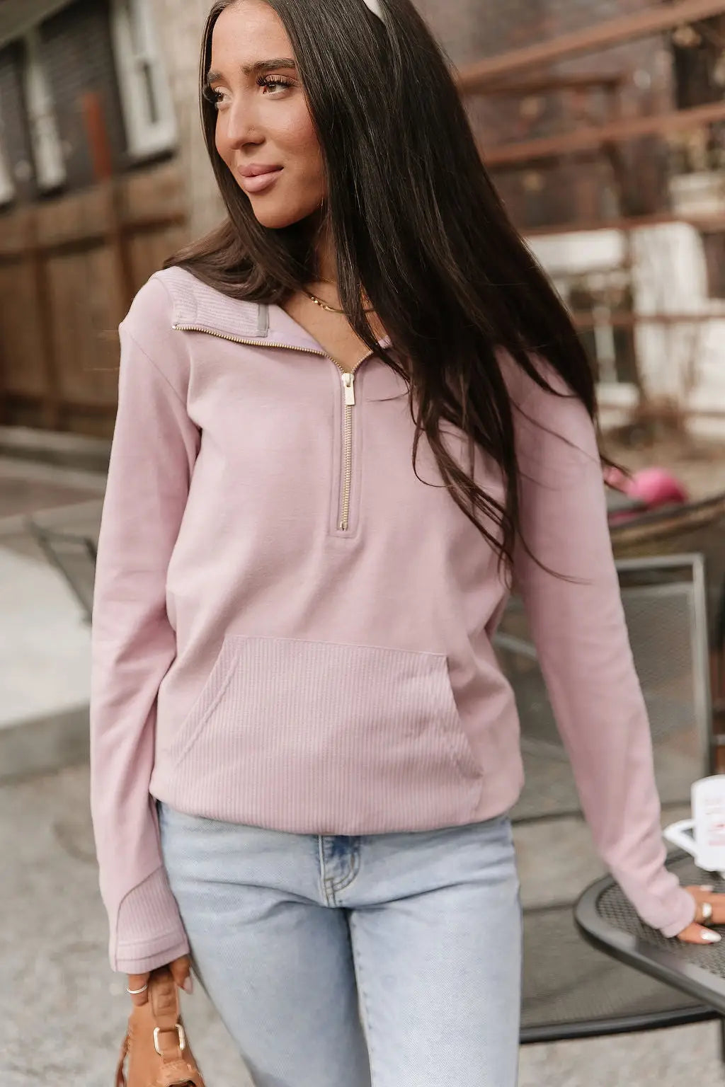 HalfZip Sweatshirt - Lilac Dreams - Tops