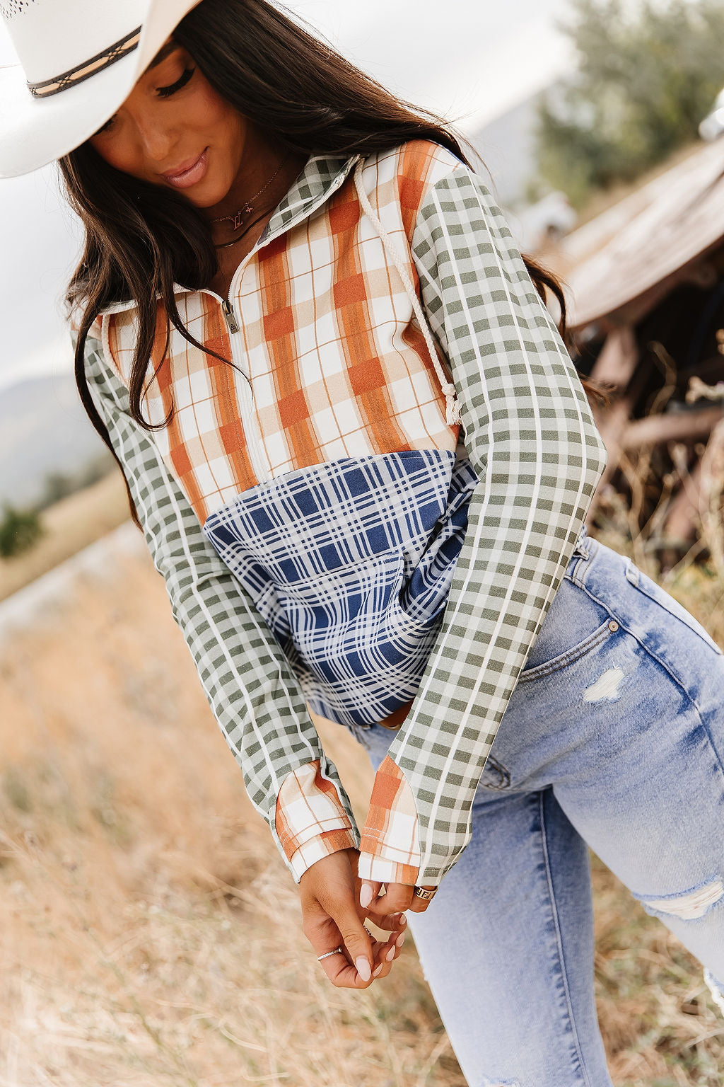 HalfZip Sweatshirt - Cowpoke Cutie - MELISSA JEAN
