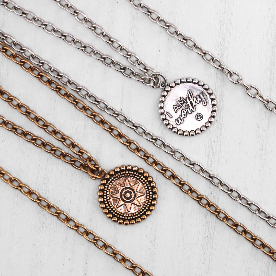 I Am Worthy Sun Essential Necklace - MELISSA JEAN