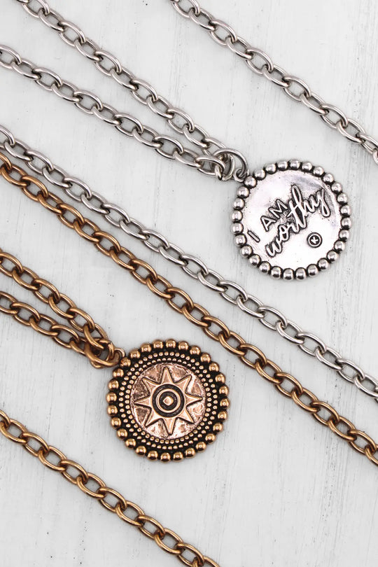 I Am Worthy Sun Essential Necklace - essential