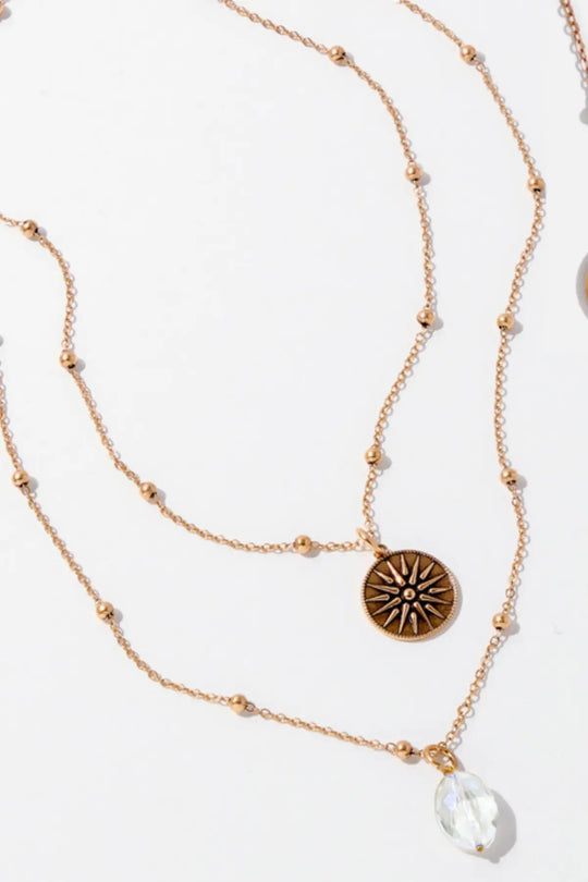 This Too Shall Pass Star Dainty Necklace - Antique Gold - dainty
