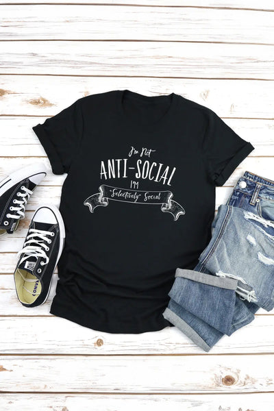 Anti-Social Tee - Tops
