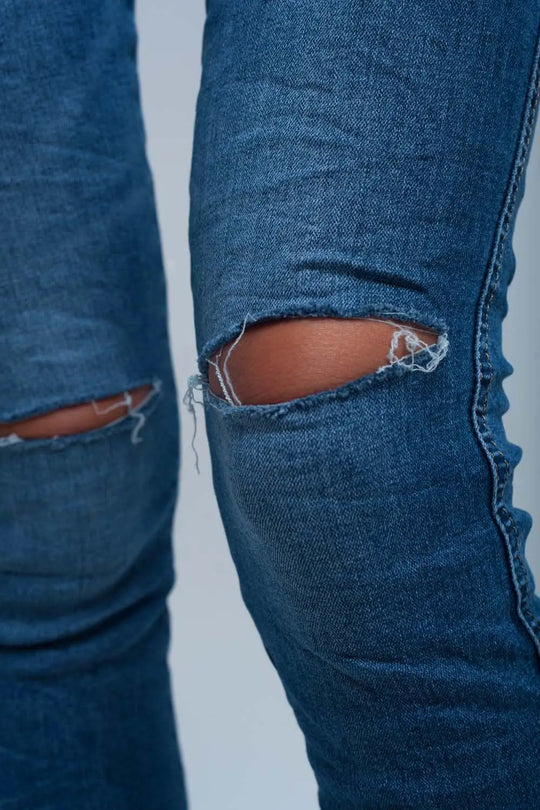 Skinny jean embroidered detail