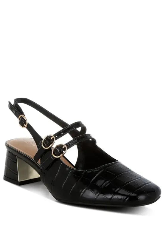 Cananga Block Heel Slingback Sandals - Shoes