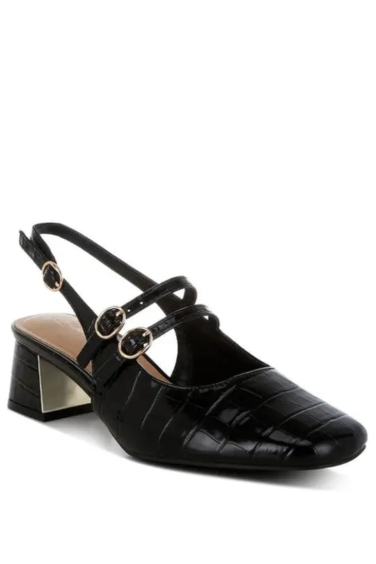 Cananga Block Heel Slingback Sandals - Shoes