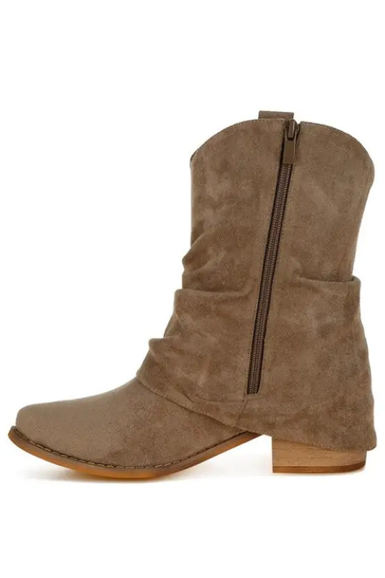 Bronco Slouchy Calf Boots - Shoes