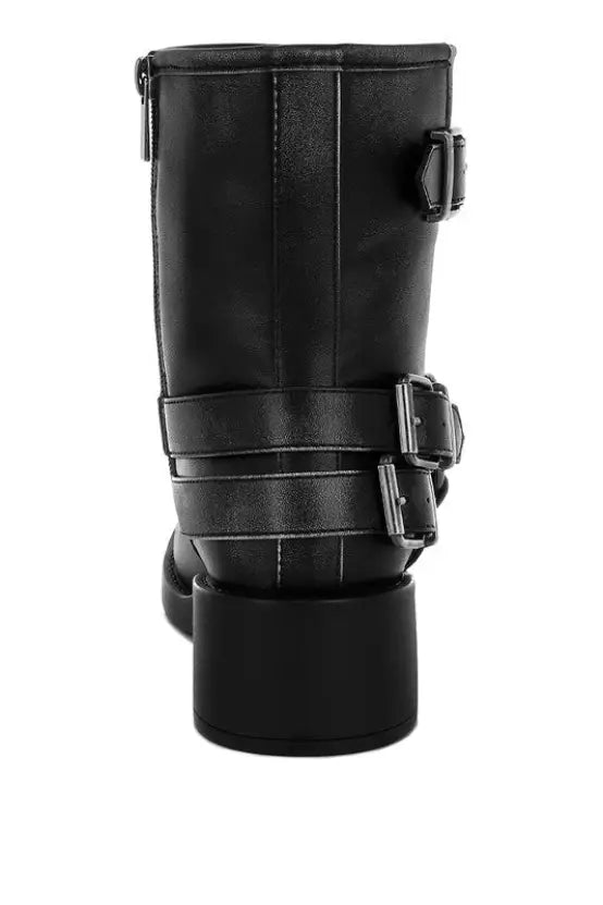 Caribou Harness Detail Biker Boots - Shoes