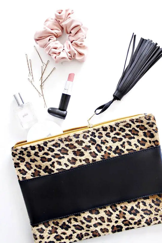 Clara Leopard Clutch - Melissa Jean Boutique