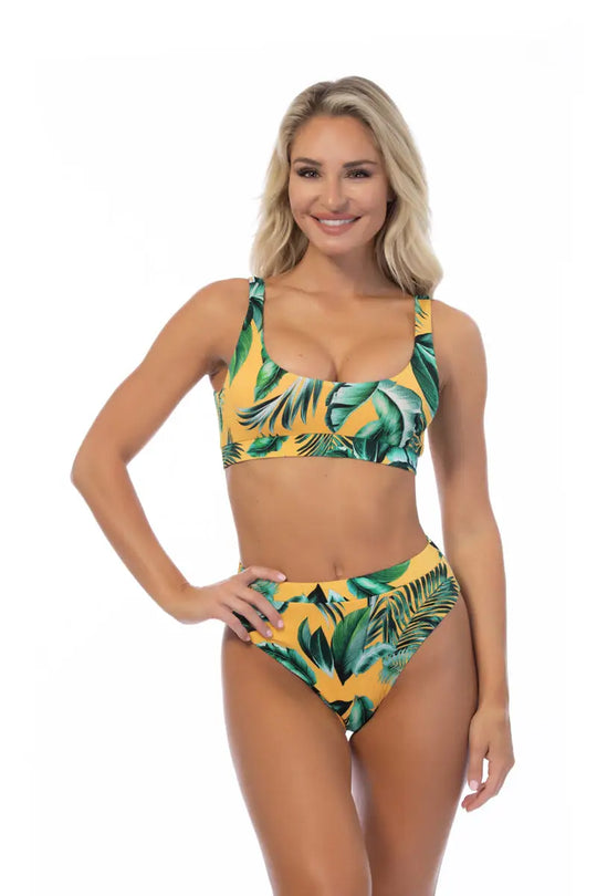 RIBBED ELASTIC BAND BIKINI SET - Bikini