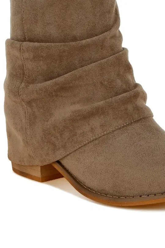 Bronco Slouchy Calf Boots - Shoes