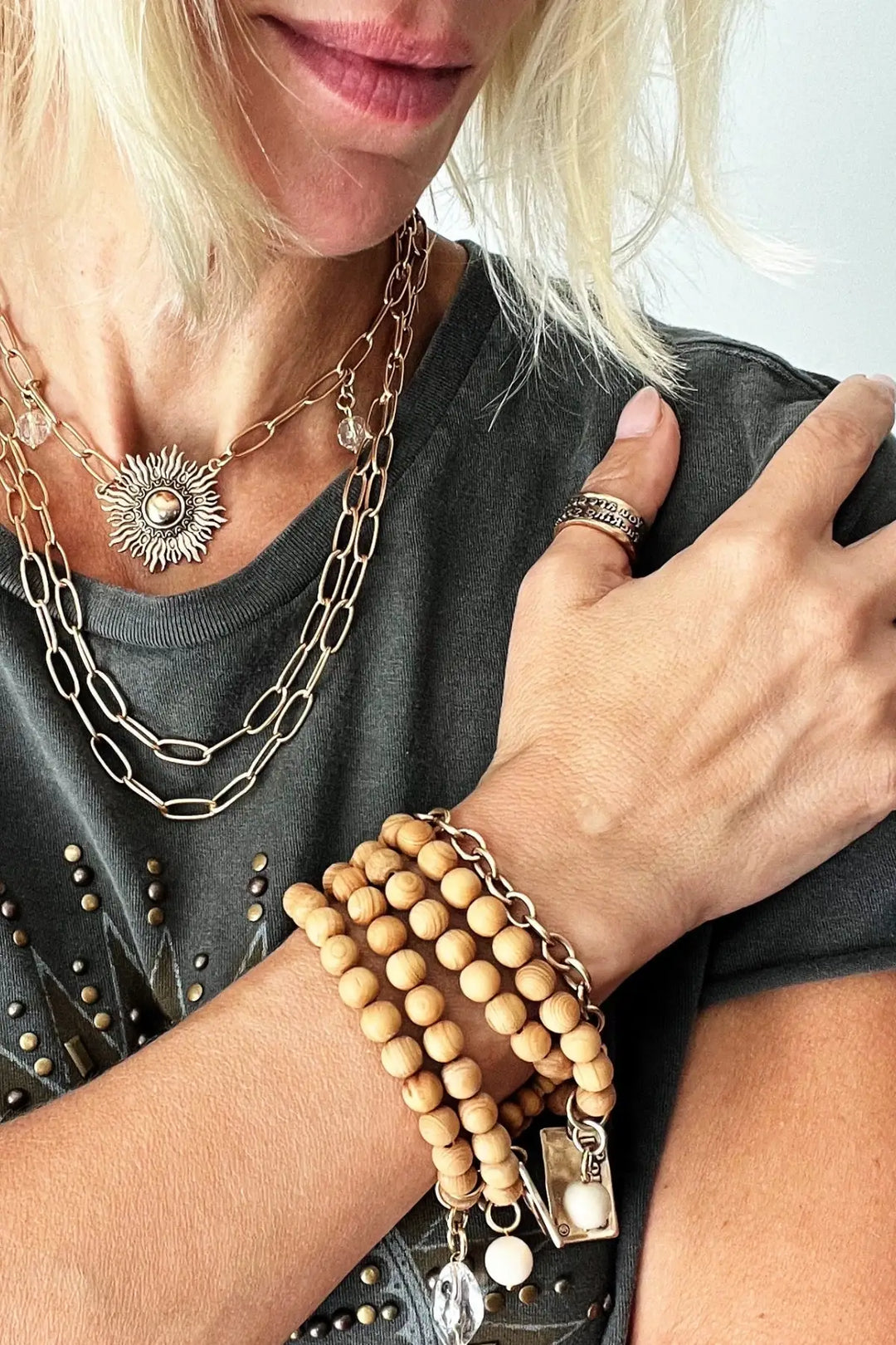 Perfectly Imperfect Starburst Long Chain Necklace - Long chain