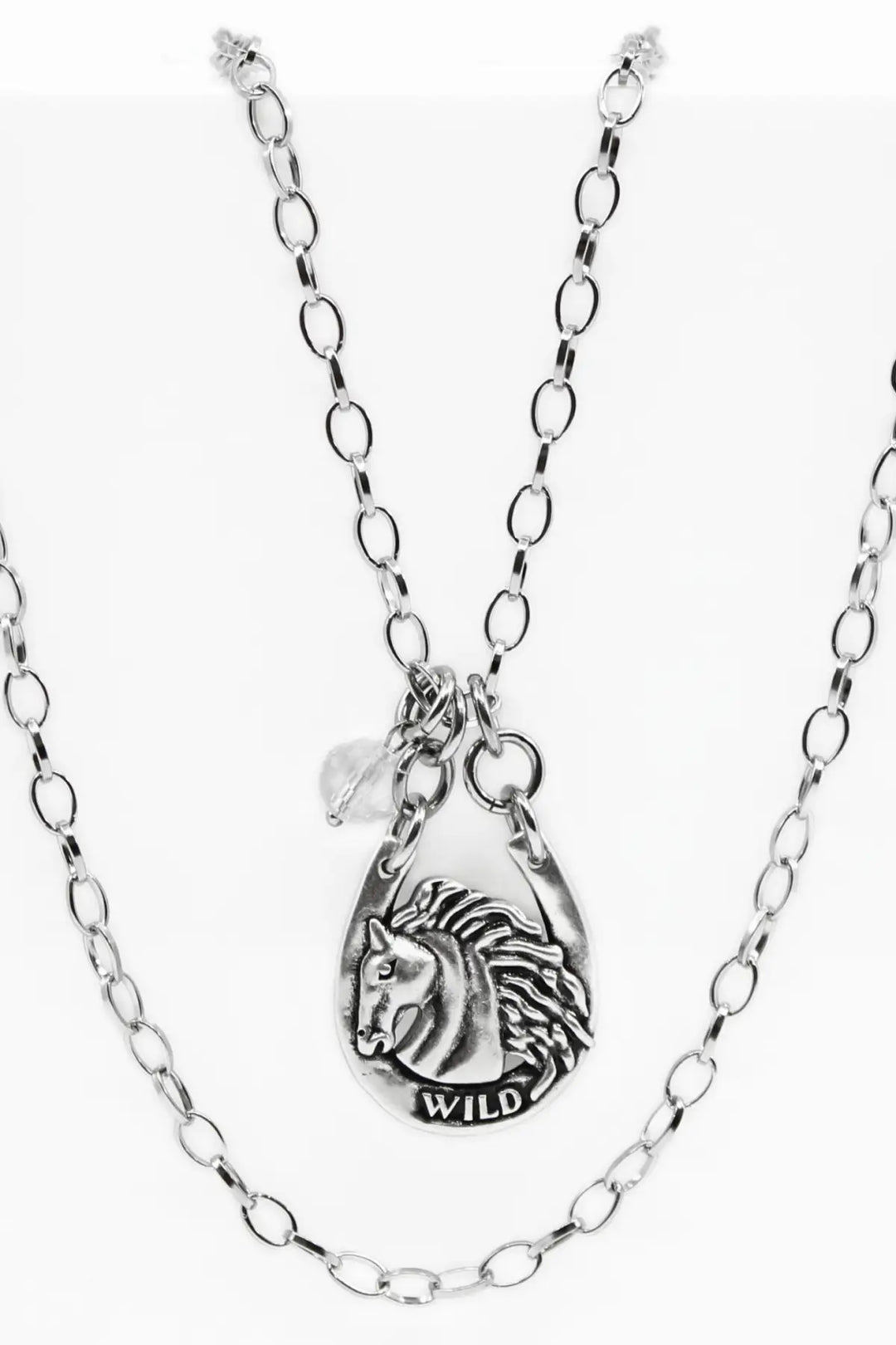 Wild & Free Horse Original Lite Necklace - Silver - original lite