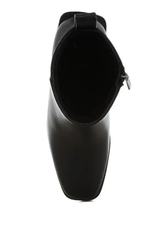 Muskox Square Toe Faux Leather Boots